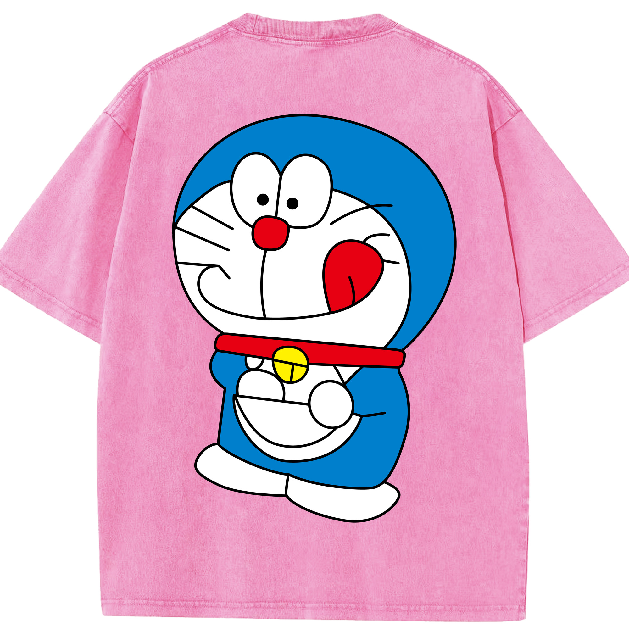 （画像用） ドラえもん Doraemon 綿100% ヴィンテージ風 半袖Tシャツ（背面プリント）